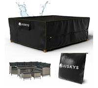 Juskys bâche de protection 250x210x90 cm - Housse Meubles Jardin - UV, Imperméable 1500mm, Aération, Facile à Nettoyer, Sangles & Velcro