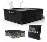 Juskys bâche de protection 300x250x100 cm - Housse Meubles Jardin - UV, Imperméable 1500mm, Aération, Facile à Nettoyer, Sangles & Velcro