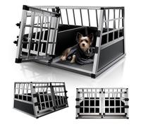 Caisse pour chien voiture métal Noir L-X