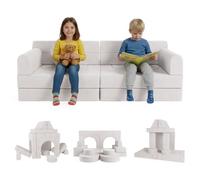 Juskys canapé pour Enfants Kayo - Velours côtelé modulable et Doux, canapé pour Chambre d’Enfant & Salle de Jeux, sûr, Flexible, Facile à Entretenir, avec Housses Amovibles - Beige