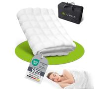 Juskys Couverture lestée 135x200 - Thérapeutique & Anti-Stress - Coton, Microfibre & Perles de Verre - pour Sommeil réparateur - 9 kg