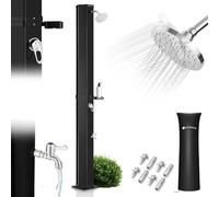 Juskys® Douche Solaire extérieure Victoria 60 litres - jusqu'à 60 °C - avec Pomme de Douche pivotante, douchette pour Les Pieds et raccord pour Tuyau d'arrosage