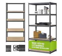 Rayonnage de stockage Basic 200 x 100 x 60 cm Gris