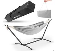 Juskys Hamac Paya avec support 2 personnes - Charge 200 kg - Intérieur/extérieur