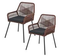 Rope Chaises de jardin Kastos Marron foncé