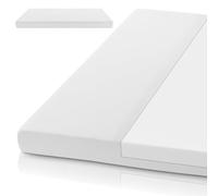 Juskys Matelas en Mousse Haute densité 80 x 160 cm, Respirant et antibactérien, Housse Amovible et Lavable, degré de fermeté H2, 10 cm d'épaisseu