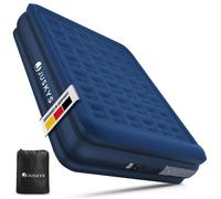 Juskys Matelas Gonflable Sapri L 2 Places Bleu - Auto-Gonflant Pompe Intégrée - Camping & Lit d’Appoint