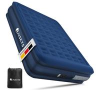 Juskys Matelas Gonflable Sapri L en Bleu - Lit Gonflable 2 Personnes Auto-gonflant - Matelas Gonflable pour invité ou Camping - Pompe intégrée