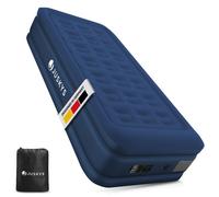 Juskys Matelas Gonflable Sapri M 1 Place Bleu - Auto-Gonflant Pompe Intégrée - Lit d’Appoint & Camping