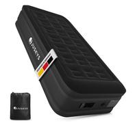 Juskys Matelas Gonflable Sapri M en Noir - Lit Gonflable 1 Personne Auto-gonflant - Matelas Gonflable pour invité ou Camping - Pompe intégrée