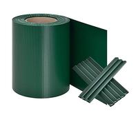 Juskys Rouleaux Brise-Vue en PVC pour clôtures à barreaux Doubles - 35 m, 30 Clips de Fixation - Vert - Film Anti-Regards pour clôture Protection visuelle Protection Contre Le Vent Jardin