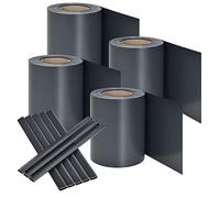 Juskys Rouleaux Brise-Vue en PVC pour clôtures à barreaux Doubles - 4 Rouleaux de 35 m, 120 Clips de Fixation - Film Anti-Regards pour clôture Protection visuelle - Anthracite