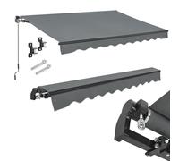 Store banne avec manivelle Gris 250 x 200 cm