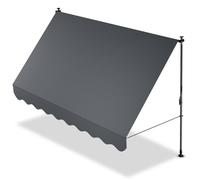 Juskys Store enrouleur Cap Town 300x120 cm gris réglable sans perçage imperméable UV vertical diagonal