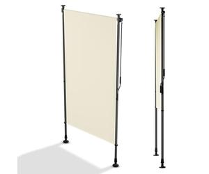 Juskys Store Vertical Barbados 100x310 cm - Store à Pince Extensible, Protection Solaire & Visuelle, Résistant aux Intempéries & UV, Déperlant - Beige