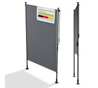 Juskys Store Vertical Barbados 120x310 cm - Store à Pince Extensible, Protection Solaire & Visuelle, Résistant aux Intempéries & UV, Déperlant - Gris