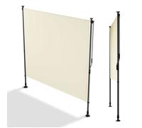 Juskys Store vertical Barbados 200x310 cm Beige - brise-vue sans perçage, protection solaire, anti-UV, déperlant