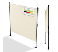Juskys Store Vertical Barbados 200x310 cm - Store à Pince Extensible, Protection Solaire & Visuelle, Résistant aux Intempéries & UV, Déperlant - Beige