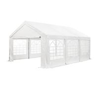 Juskys Tente de réception Gala 6 x 12 m - bâche Anti-UV, parois latérales Flexibles - pavillon Stable, Grand - Outdoor Party Garten - Tente chapiteau Blanc