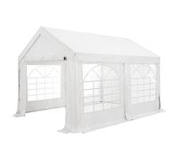 Juskys Tente de réception Gala 6 x 12 m - bâche Anti-UV, parois latérales Flexibles - pavillon Stable, Grand - Outdoor Party Garten - Tente chapiteau Blanc