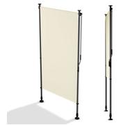 Juskys Store Vertical Barbados 100x310 cm - Store à Pince Extensible, Protection Solaire & Visuelle, Résistant aux Intempéries & UV, Déperlant - Beige