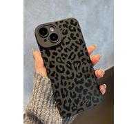 Jusnfu Coque pour iPhone 11 15,5 cm 2019, coque de téléphone esthétique avec imprimé léopard guépard pour femmes, filles et hommes, coque de protection en silicone fine pour iPhone 11, léopard noir