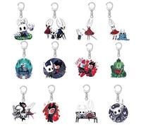 JUSONGKWCP 12 Pcs Porte Clés Hollow The Knights Jeux Figurine Cosplay Accessoires Mignon Acrylique Keychain Merch