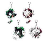 JUSONGKWCP 4 FreaksCircus Porte Clés Anime Figurine Cosplay Accessoires FreaksCircus Mignon Acrylique Keychain