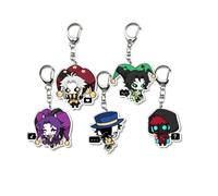JUSONGKWCP 5 Pcs FreaksCircus Porte Clés Anime Chibi Figure Mignon Keychain