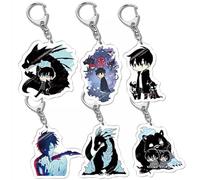 JUSONGKWCP 6 Pcs Porte Clés Solo Levelings Anime Figurine Pendentifs Porte-Clés Decoration Solo Levelings Accessoires Acrylique Keychain