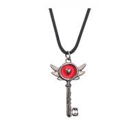 JUSONGKWCP Collier Hazbins Alastor Hotel, Collier Fashion Cartoon Accessoires De Costume, Pendentif Hazbins Alastor Hotel Key Bijoux, Chaîne En Métal Pour Les Fans