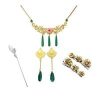 JUSONGKWCP The Apothecary Diary Collier 4 Set Anime Figurine Cosplay Accessoires Pendentif Bijoux Chaîne En Métal