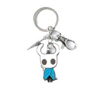 JUSONGKWCP The Knight Collier Porte-clés 2 Pièces, Jeux Hollow Knights Pure Nail Keychain Pendentif Set, Bijoux En Métal Pour Les Fans (1)