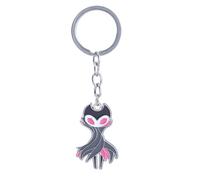 JUSONGKWCP Troupe Master Grimm Collier Porte-clés 2 Pièces, Jeux Hollow Knights Figurine Grimm Keychain Pendentif Set, Bijoux En Métal Pour Les Fans (1)