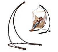 AMANKA Jusqu'à 150kg : Support pour Fauteuil Suspendu - 210cm Support Chaise Suspendue - Cadre Aesthetic pour Fauteuil de Jardin Siege Suspendu Fauteuil a Suspendre - Support Sac de Frappe sur Pied