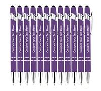 Jusqu'à 300 crayons à boule, stylo à bille personnalisé gravant votre nom et votre texte, stylo à bille personnalisé avec fonction tactile pour téléphone, tablette, crayons en métal de qualité