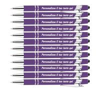 Jusqu'à 300 stylos à bille, stylo à bille personnalisé gravant votre nom et votre texte, stylo à bille personnalisé avec fonction tactile pour téléphone, tablette, stylo en métal de qualité - 48Pièces