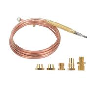 jussming Kit de remplacement universel pour thermocouple à gaz de 89,9 cm avec 5 écrous - Capteur en cuivre massif pour cheminées, poêles et chauffages à gaz | Détecteur de température sûr de 60 cm |