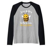 Just A Boy Loves Honey Bees Pyjama pour Enfant Motif Abeilles Manche Raglan