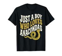 Just A Boy Who Loves Anacondas Serpent rétro Herping T-Shirt