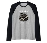 Just A Boy Who Loves Anacondas - Serpents et terraristiques Manche Raglan