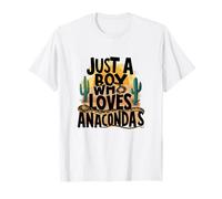 Just A Boy Who Loves Anacondas Snake Lover Anniversaire pour enfant T-Shirt