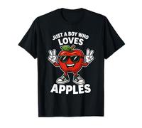 Just a Boy Who Loves Apples Apple Teen Boys Toddler Kid T-Shirt