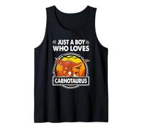 Just A Boy Who Loves Carnotaurus Funny Dinosaur Prehistoric Débardeur