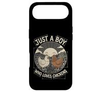 Just A Boy Who Loves Chickens Retro Farm Blueprint Livestock Coque pour iPhone Air