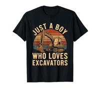 Just a Boy Who Loves Excavators Excavator Kid Boys Teen T-Shirt