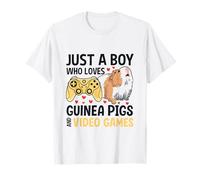Just A Boy Who Loves Guinea Pigs and Video Games T-Shirt