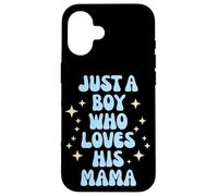 Just a Boy Who Loves His Mama Cute Family Loving Tees Mugs Coque pour iPhone 16