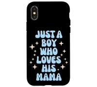 Just a Boy Who Loves His Mama Cute Family Loving Tees Mugs Coque pour iPhone X/XS