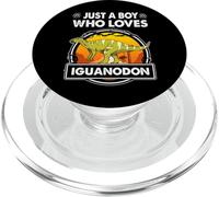 Just A Boy Who Loves Iguanodon Funny Dinosaur Prehistoric PopSockets PopGrip pour MagSafe
